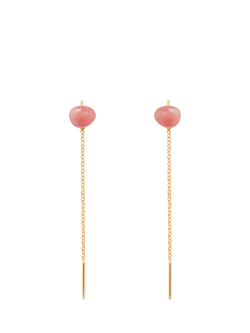 PDPAOLA Lyra Rhodochrosite Drop Earrings, Gold, Gold