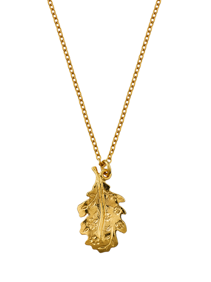 Alex Monroe Fallen Oak Pendant Necklace, Yellow Gold, Yellow Gold