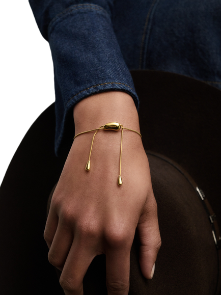 PDPAOLA Rodeo Slider Bracelet, Gold - view 2, Gold
