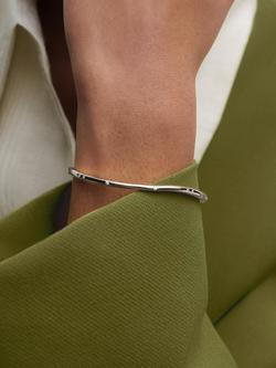 PDPAOLA Cubic Zirconia Bangle - view 2, Rhodium