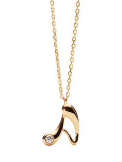 PDPAOLA Initial Pendant Necklace, Gold, Gold/A
