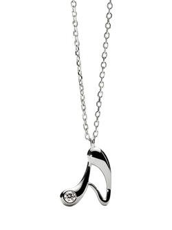 PDPAOLA Initial Pendant Necklace, Rhodium, Rhodium/A