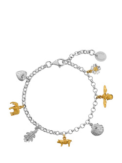 Alex Monroe Mixed Charm Bracelet, Mixed Metal, Mixed Metal