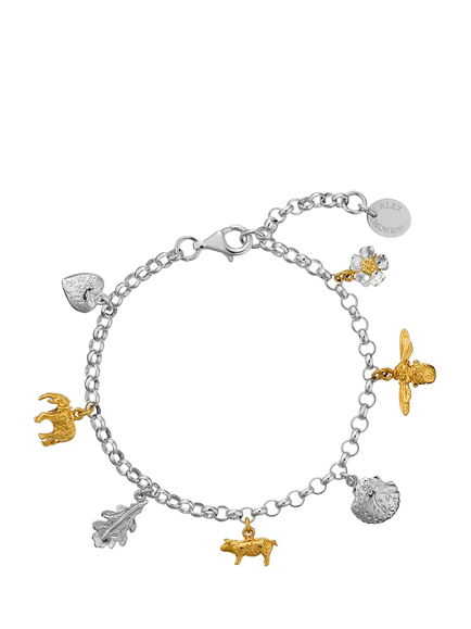 Alex Monroe Mixed Charm Bracelet, Mixed Metal, Mixed Metal