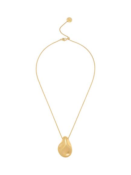 Reiss Tallula Tumbled Metal Pendant Necklace, Gold, Gold
