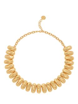 Reiss Tia Tumbles Metal Collar Necklace, Gold, Gold