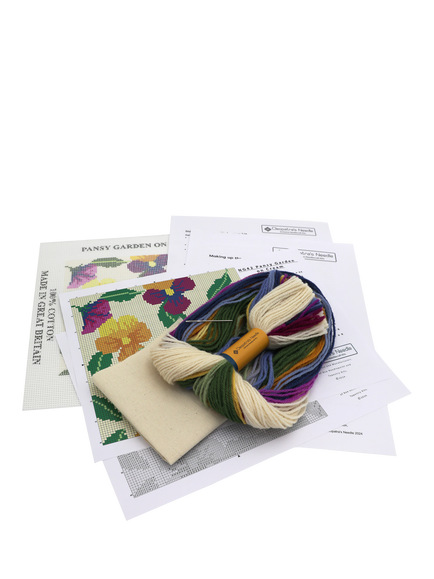 Cleopatra's Needle Pansy Garden Tapestry Spectacle Case Kit - view 2, Multi