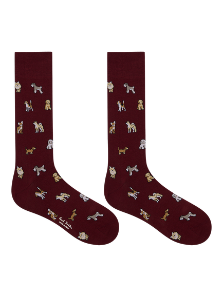 Paul Smith Dogs Cotton Blend Socks, Multi Multi - view 2, Multi Multi