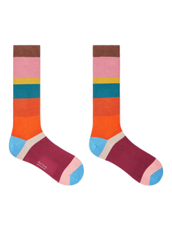 Paul Smith Stripe Cotton Blend Socks, Multi - view 2, Multi