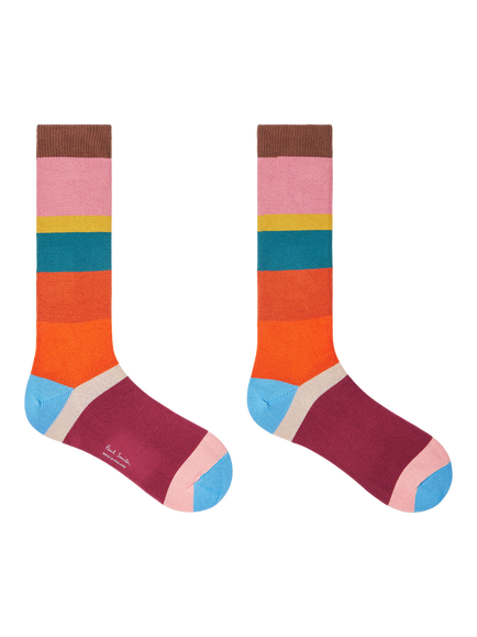 Paul Smith Stripe Cotton Blend Socks, Multi - view 2, Multi