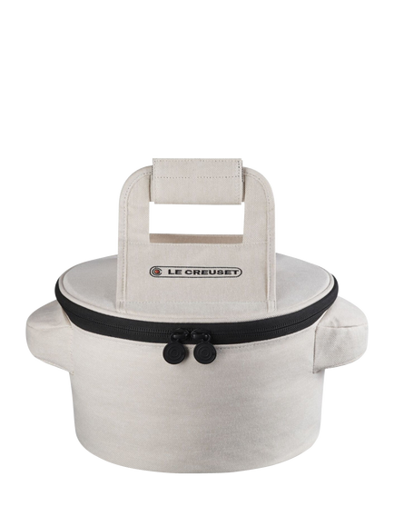 Le Creuset Round Casserole Tote Bag, Ecru - view 2, Natural
