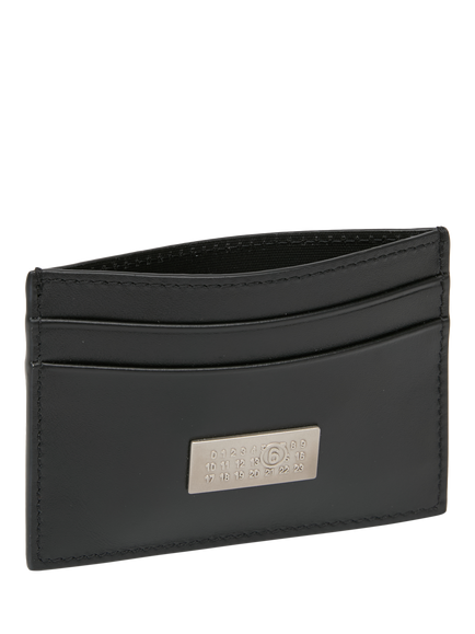 MM6 Maison Margiela Leather Compact Card Holder, Black - view 2, Black