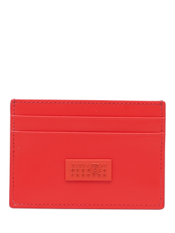 MM6 Maison Margiela Leather Compact Card Holder, Papaya, Orange