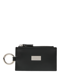 MM6 Maison Margiela Leather Zip Wallet, Black, Black