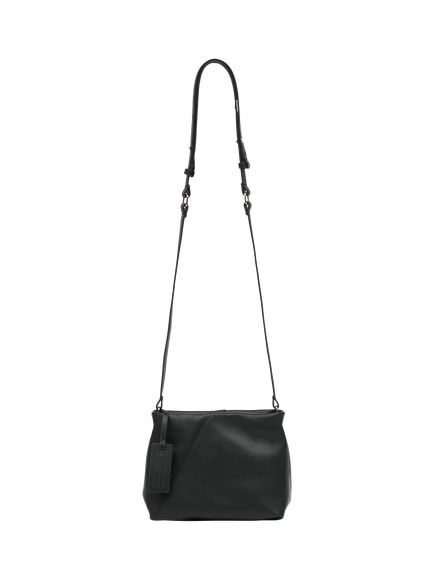 MM6 Maison Margiela Leather Folded Shoulder Bag, Black, Black