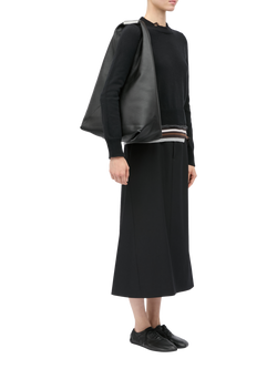 MM6 Maison Margiela Japanese Leather Shoulder Bag, Black - view 2, Black