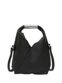 MM6 Maison Margiela Small Japanese Leather Crossbody Bag, Black, Black