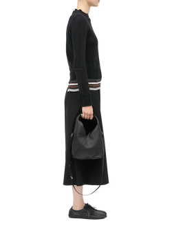 MM6 Maison Margiela Small Japanese Leather Crossbody Bag, Black - view 2, Black