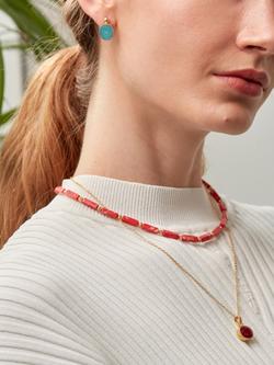 Ottoman Hands Aurelia Turquoise Stud Earrings, Gold - view 2, Gold