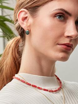 Ottoman Hands Siena Labradorite Stud Earrings, Gold - view 2, Gold