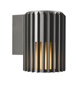 Nordlux Aludra Ribbed Outdoor Wall Light, Anthracite, Anthracite