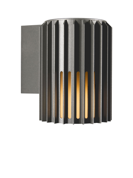 Nordlux Aludra Ribbed Outdoor Wall Light, Anthracite, Anthracite