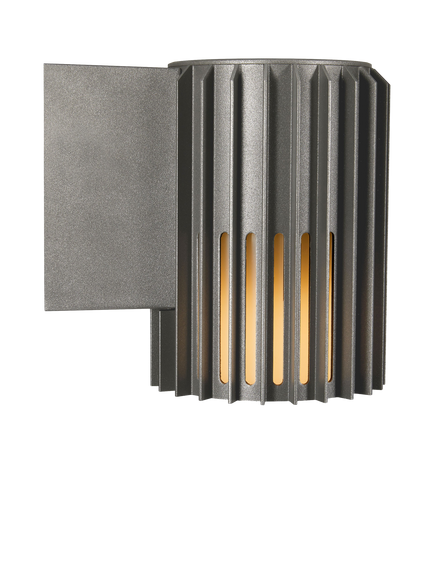 Nordlux Aludra Ribbed Outdoor Wall Light, Anthracite - view 2, Anthracite