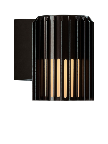 Nordlux Aludra Ribbed Outdoor Wall Light, Black, Black