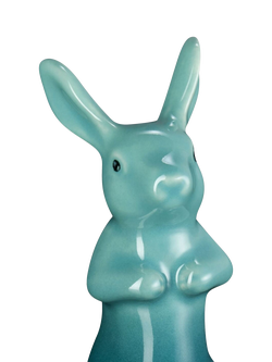Le Creuset Stoneware Bunny Pie Vent - view 2, Bleu Riviera