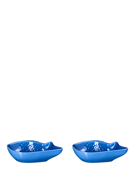 Le Creuset Stoneware Snapper Fish Dish, Set of 2, 12cm, Azure, Azure