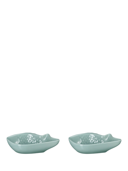 Le Creuset Stoneware Snapper Fish Dish, Set of 2, 12cm, Sea Salt, Sea Salt