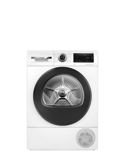 Bosch OUTLET WQG24502GB Self-cleaning Heat Pump Tumble Dryer, 9kg Load, Like New, White, White