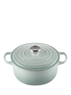 Le Creuset Cast Iron Signature Round Casserole, Sage - view 2, Sage
