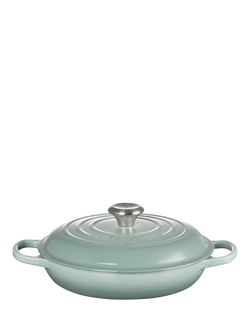 Le Creuset Cast Iron Signature Shallow Casserole, Sage - view 2, Sage
