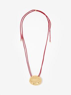 Mint Velvet Disc Rope Pendant Necklace, Gold, Gold