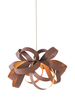 Tom Raffield Cove Skipper Small Pendant Ceiling Light, Dia.46cm, Shell Pink, Shell Pink