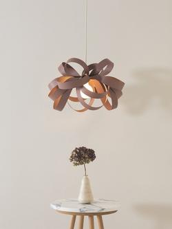 Tom Raffield Cove Skipper Small Pendant Ceiling Light, Dia.46cm, Shell Pink - view 2, Shell Pink