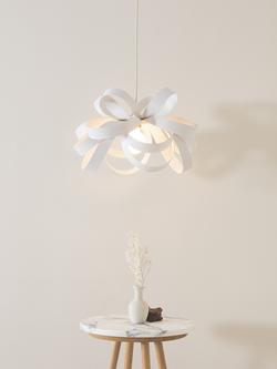 Tom Raffield Cove Skipper Small Pendant Ceiling Light, Dia.46cm, Chalk White - view 2, Chalk White