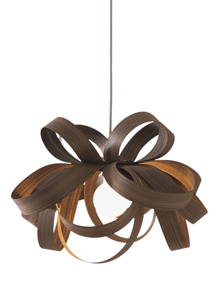 Tom Raffield Skipper Small Pendant Ceiling Light, Dia.46cm, Walnut, Walnut