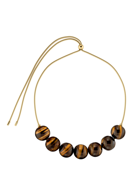 EDBLAD Aura Beaded Necklace, Gold Tigers Eye, Gold Tigers Eye