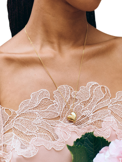 EDBLAD Amorina Long Heart Pendant Necklace - view 2, Gold