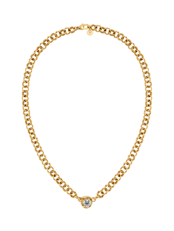 EDBLAD Ocean Gem Chunky Chain Crystal Necklace, Gold, Gold