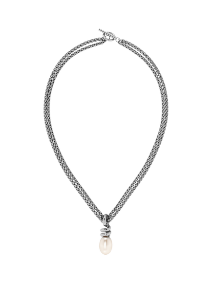 EDBLAD Swivel Pearl Necklace, Steel, Steel