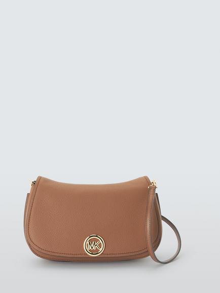 Michael Kors Nolita Medium Leather Multiway Shoulder Bag, Luggage (tan)