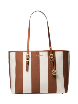 Michael Kors Quinn Striped Tote Bag, Luggage/Tan, Luggage (tan)