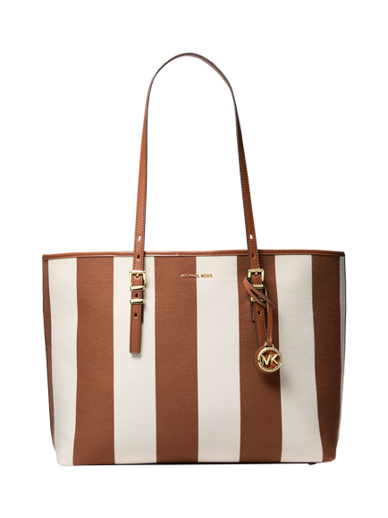 Michael Kors Quinn Striped Tote Bag, Luggage/Tan, Luggage (tan)