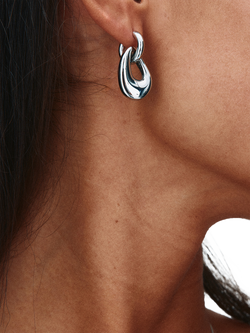 EDBLAD Azura Sculpted Open Hoop Earrings - view 2, Steel