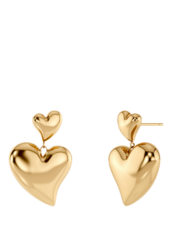 EDBLAD Amorina Large Heart Stud Earrings, Gold