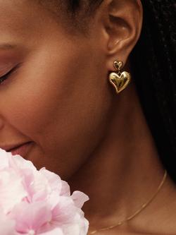 EDBLAD Amorina Large Heart Stud Earrings - view 2, Gold