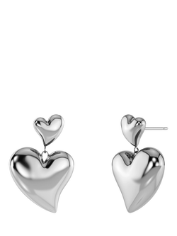 EDBLAD Amorina Large Heart Stud Earrings, Steel